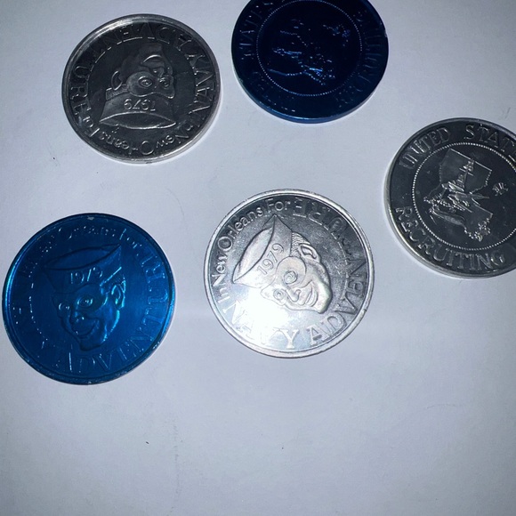 1979 NEW ORLEANS U.S. NAVY ADVENTURE RECRUITING TOKEN COINs Set Of 5 - Picture 3 of 7